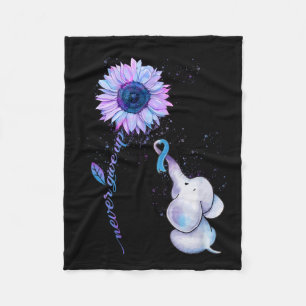 Cobertor De Velo Prevenção Suicida Sensibilização Teal E Roxo