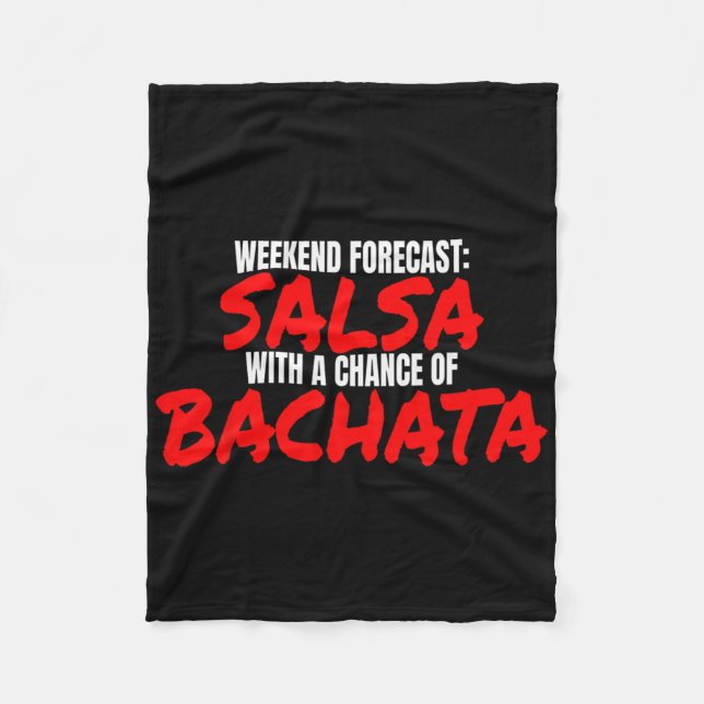 Cobertor De Velo Previsão de Fim de Semana da Dança Salsa Bachata S (Frente)