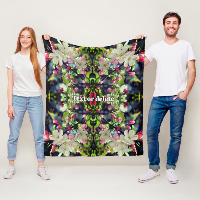 Cobertor De Velo Primavera Crabapple Blossoms Abstrato Personalizad (In Situ)