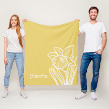 Primavera Daffodil Fleece Blanket
