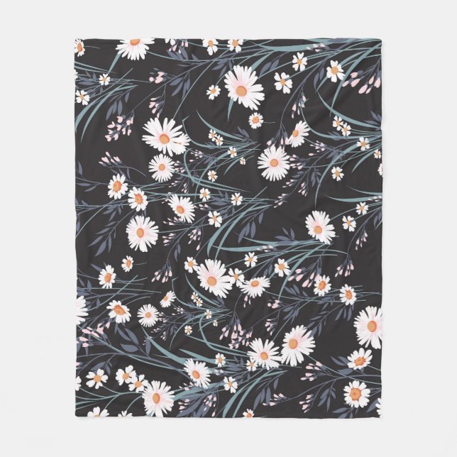 Cobertor De Velo Primavera Daisy Floral Seamless Design (Frente)