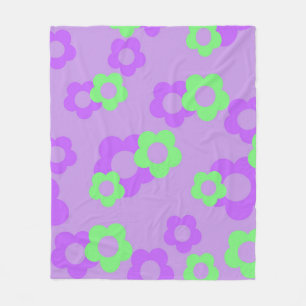 Cobertor De Velo Primavera de Botânica Tropical Tropical Verde Roxo