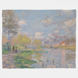 Cobertor De Velo Primavera pelo Seine Claude Monet