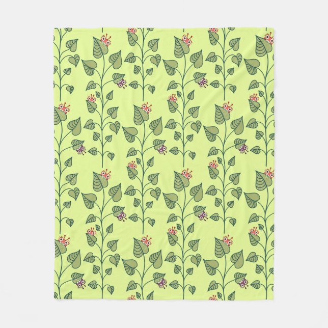 Cobertor De Velo Primavera Plant Cuja natureza é verde (Frente)