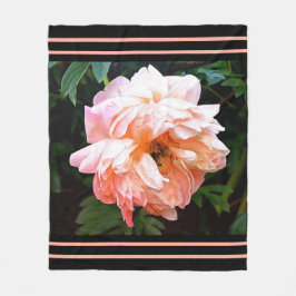 Cobertor De Velo Primavera romântico Peony em Pale Peach