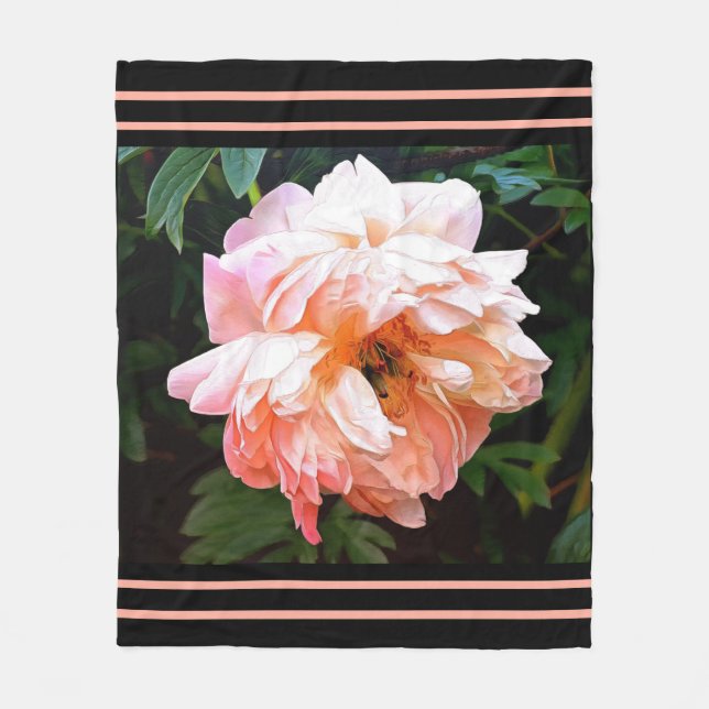 Cobertor De Velo Primavera romântico Peony em Pale Peach (Frente)