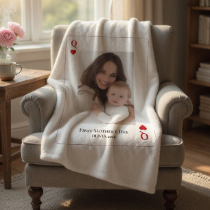 Cobertor De Velo Primeiro Dia das Mães Foto Personalizada