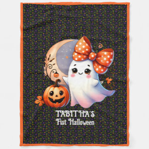 Cobertor De Velo Primeiro Halloween Quente Adicionar Nome Bebê