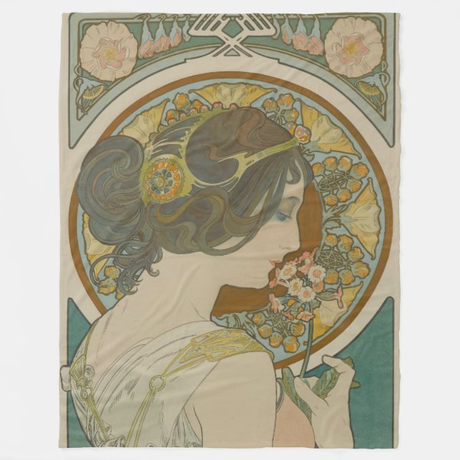 Cobertor De Velo Primrose por Alphonse Mucha (1899) (Frente)