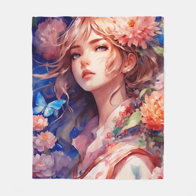 Cobertor De Velo Princesa Anime (Frente)