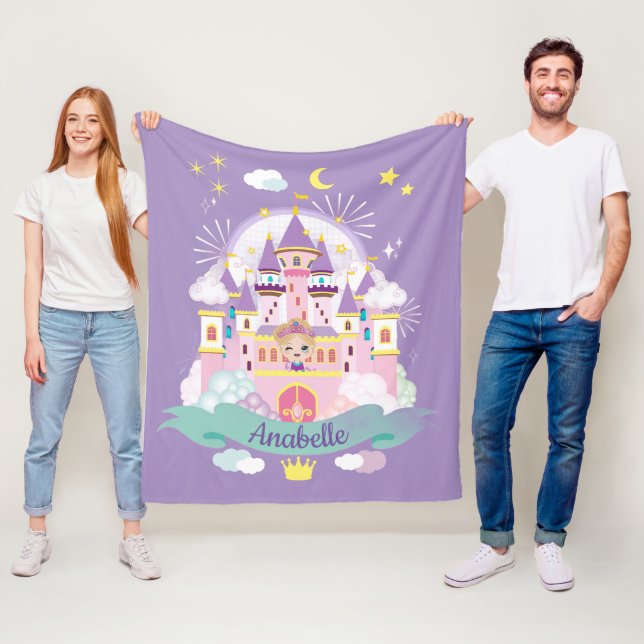 Cobertor De Velo Princesa bonito - Roxo Personalizado (In Situ)