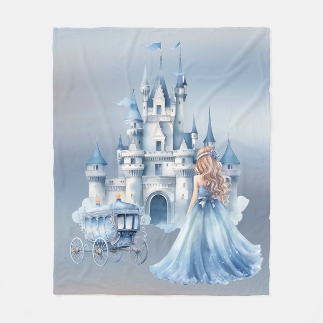 Cobertor De Velo Princesa Cavalo Está Virando 3 Presente De Festa d (Frente)