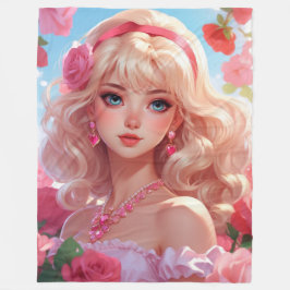 Cobertor De Velo Princesa da flor