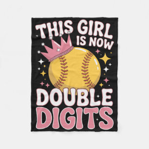 Cobertor De Velo Princesa do Softbol Esta Menina Agora Tem 10 Algar
