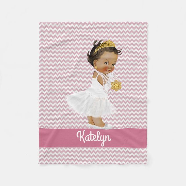 Cobertor De Velo Princesa étnica personalizada Berçário das vigas (Frente)