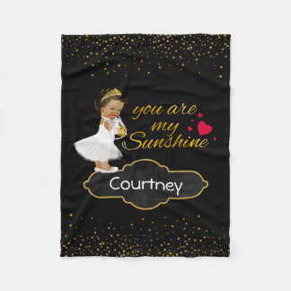 Cobertor De Velo Princesa étnica personalizada Ouro Luz do sol