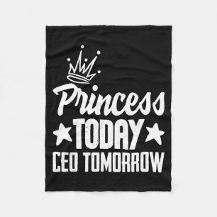 Cobertor De Velo Princesa hoje CEO amanhã garota chefe empoderadora