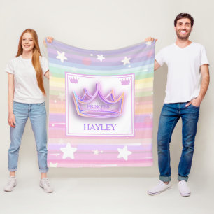 Cobertor De Velo Princesa Personalizada Colorida