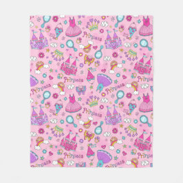 Cobertor De Velo Princesa rosa Fleece Blanket, Médio