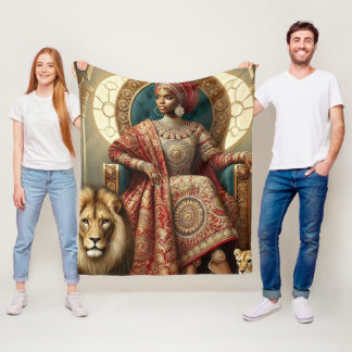 Cobertor De Velo Princesa Vermelha/Leão Livre