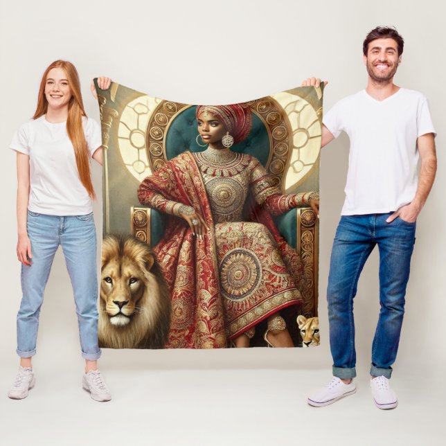 Cobertor De Velo Princesa Vermelha/Leão Livre (In Situ)