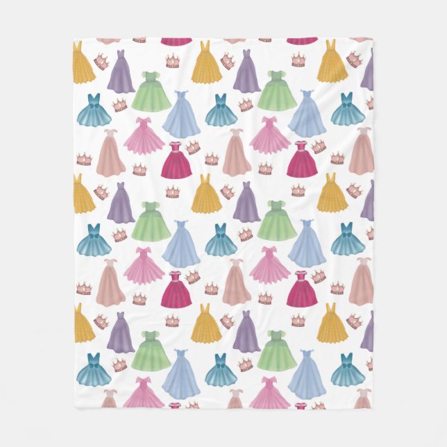 Cobertor De Velo Princesa Veste Fairytale Pequena Garota (Frente)