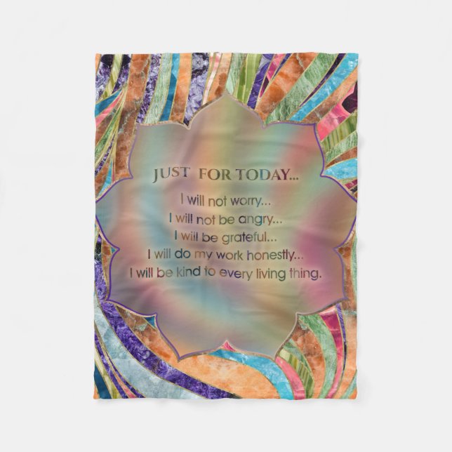 Cobertor De Velo Princípios de Reiki - preceitos de Reiki (Frente)