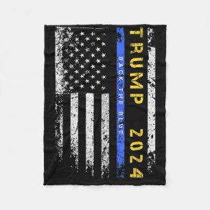 Cobertor De Velo Pro Trump 47 2024 Back The Blue Thin Blue Line Ame