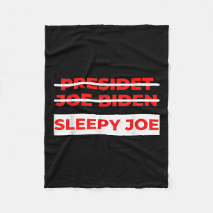 Cobertor De Velo Pro Trump Anti Biden Sleepy Joe Político