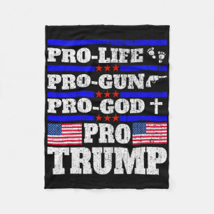 Cobertor De Velo Pró Trump Pró Vida Pró Arma Pró Deus Trump Bandeir
