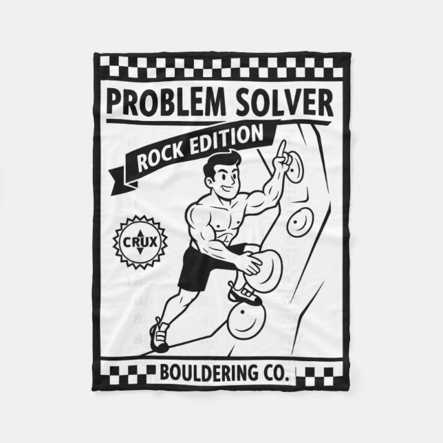 Cobertor De Velo Problem Solver Rock Edition Diversão na Parede de  (Frente)