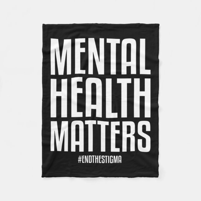 Cobertor De Velo Problemas De Saúde Acabam Com O Stigma Mental Heal (Frente)