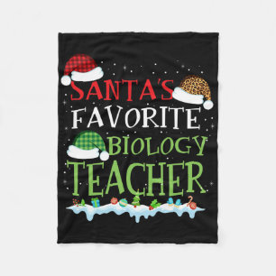 Cobertor De Velo Professor de Biologia Favorito do Papai Noel Natal