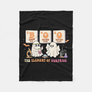 Cobertor De Velo Professor de Ciências de Halloween Fantasma Boo O