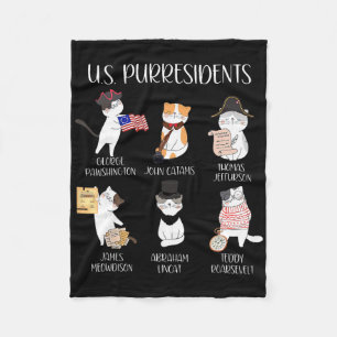 Cobertor De Velo Professor de História Americano Gatos Fofos Amante