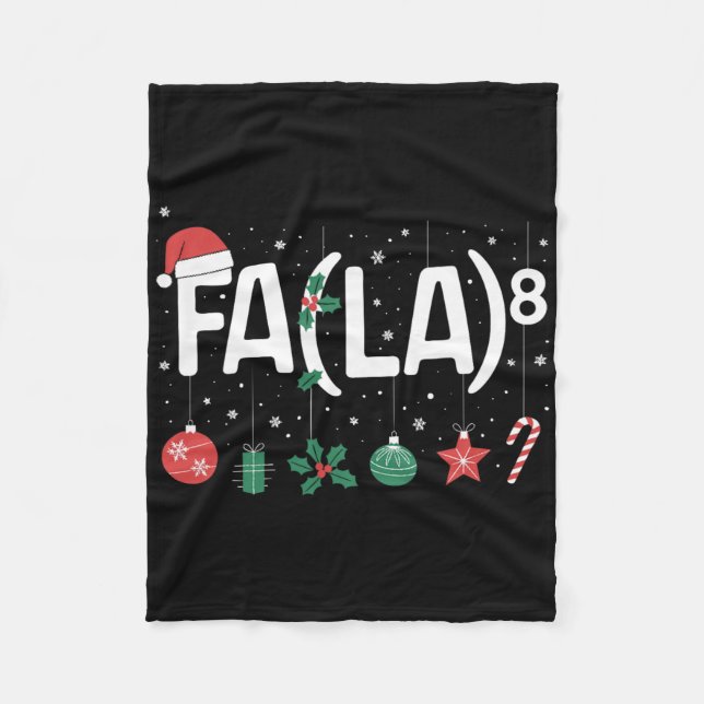 Cobertor De Velo Professor de matemática Fa (la)8 engraçado Natal P (Frente)