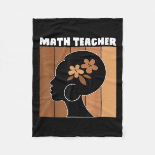 Cobertor De Velo Professor de Matemática História Negra Afro-Americ