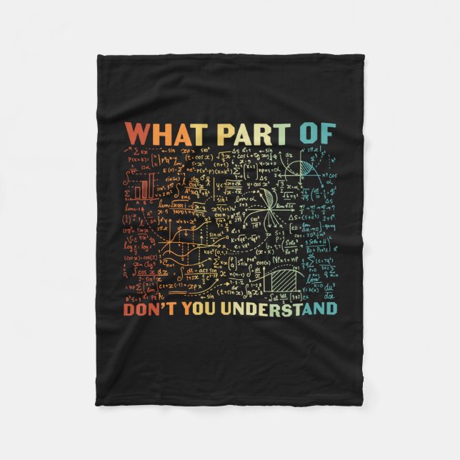 Cobertor De Velo Professor De Matemática Que Parte Da Matemática (Frente)