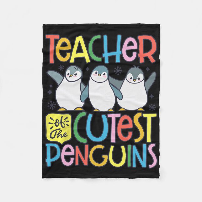 Cobertor De Velo Professor Dos Pinguins Mais Fofos Camisa Divertida (Frente)