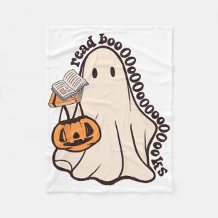 Cobertor De Velo Professor Retro Halloween Ghost Leia Mais Livros T