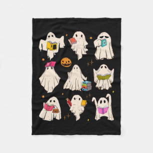 Cobertor De Velo Professor Retro Halloween Ghost Leia Mais Livros T