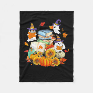 Cobertor De Velo Professor Retro Halloween Ghost Leia Mais Livros T