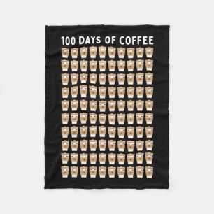 Cobertor De Velo Professora 100 Cafés 100º Dia da Escola
