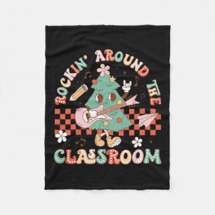 Cobertor De Velo Professora De Natal Rochando Ao Redor Do Clroom Xm