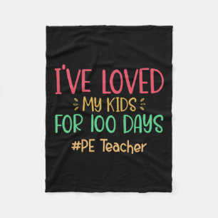 Cobertor De Velo Professora, Eu Amo Meus Filhos Por 100 Dias De Esc