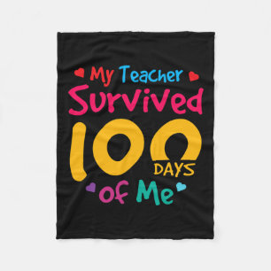 Cobertor De Velo Professora Sobreviveu A 100 Dias De Mim Feliz 100º