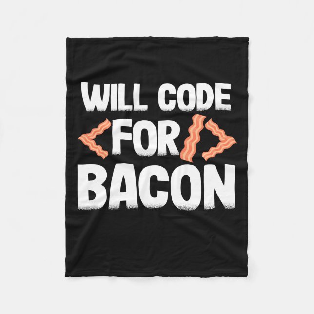 Cobertor De Velo Programador Codificará Para Bacon (Frente)