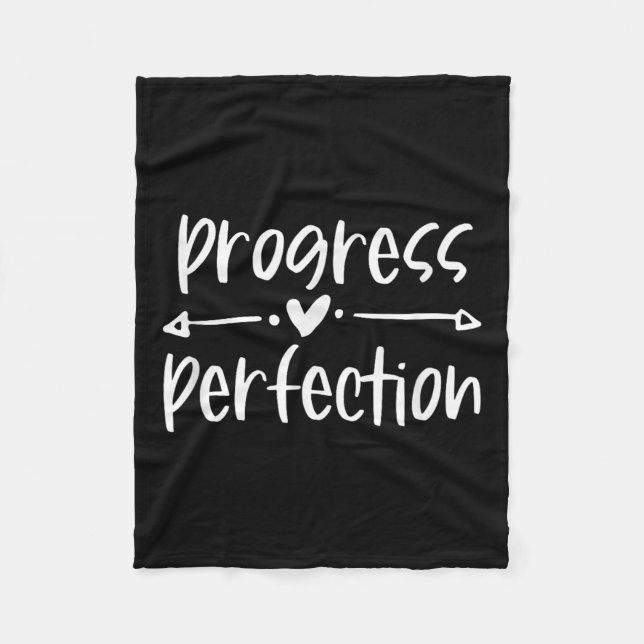 Cobertor De Velo Progress Over Perfection Motivational  (Frente)