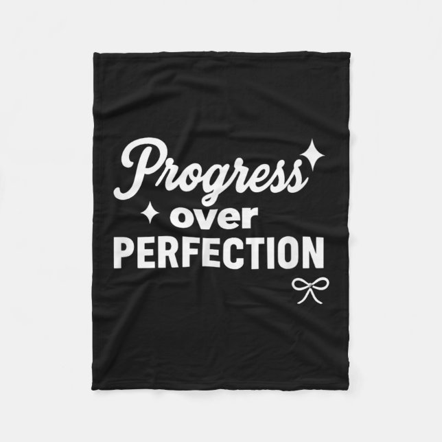 Cobertor De Velo Progress Over Perfection Motivational Christian Se (Frente)