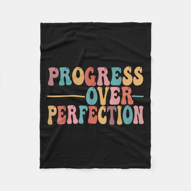 Cobertor De Velo Progress Over Perfection Motivational Teacher For  (Frente)